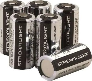 Streamlight 85180 CR123A 3V Lithium Power Cell Batteries 6 Pack