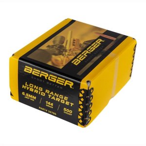 Berger 26785 6.5mm 144gr Long Range Hybrid Target Bullets 500/Box