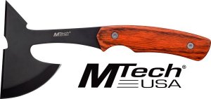Mc MTECH 9" Tomahawk W/Sheath 3" Black Blade PAKKA