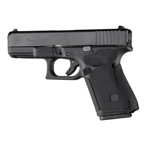 Hogue 17278 Glock 19 19MOS 44 - Wrapter Rubber Adhesive Grip - Block Texture - Black - Small Frame Compact Generation 5 Small Backstrap