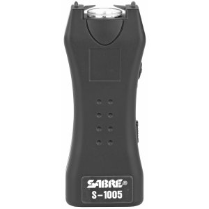 SABRE S1005BK Mini Stun Gun 600000 Volts 120 Lumen Black Dual Capacitor