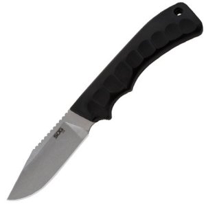 SOG ACE1001-CP 3.8" Clip Point Stonewash Knife with Black Sheath