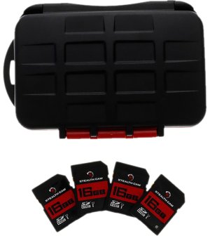 Stealth Cam STC-MCSC-16GB4PK 16GB SD Card 4-Pack with Storage Case