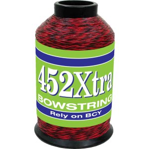 BCY 452Xtra Bowstring Material Red/Black 1/4 lb 67% Dyneema 33% Vectran