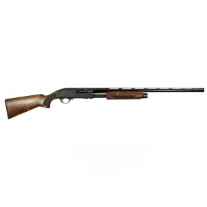 GForce P3 12GA 28" 4RD Pump Action Shotgun, Turkish Walnut Stock, Black Finish, Front Fiber Optic Sight