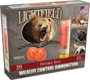 Lightfield Ammunition 20Ga 2.75" Double Ball 5RD 10Bx/Cs CWDB20