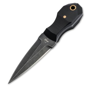 BOKER POCKET ROCKET 5.1 DAGGER DOUBLE/PLN BLK/G10