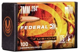 Federal Premium Fusion FB284F4 7mm .284 175gr Soft Point Bullets 100/Box
