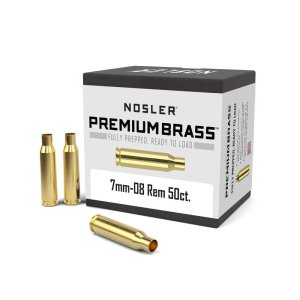 Nosler 10187 Unprimed Brass Rifle Cartridge Cases 7mm-08 50ct