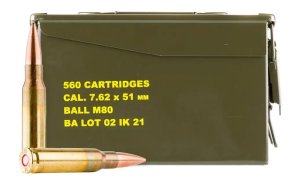 IGMAN 810091156261 7.62x51 M80 Ammunition, 20 Rounds