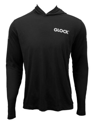 Glock AP96413 Hooded Performance Shirt Black 2XL Moisture-Wicking