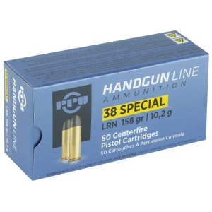 Prvi Partizan PPH38SL .38 Special 158gr LRN Brass 50 Rounds