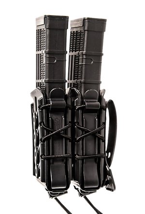 High Speed Gear 162R00BK TACO X2R Double Mag Pouch Black Polymer MOLLE