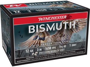 Winchester SWB1231XV 12ga Bismuth Ammo 3" 1-3/8oz #1 1450fps 15ct