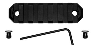 GrovTec GTSW228 3 In 7 Slot KeyMod Picatinny Rail Black Hard Anodized