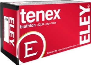 Eley 01400 Tenex Biathlon .22LR 40GR Flat Nose Ammo 50 Rounds