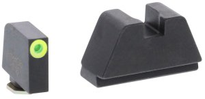 AmeriGlo GL681 Optic Sight Set Glock 2XL Green Tritium LumiGreen Front