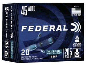 Federal S45SJT1 Syntech Defense 45ACP 205gr Segmented Jacketed Hollow...
