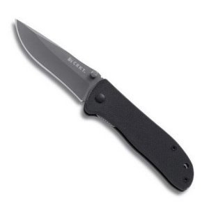 CRKT 6450K Drifter Gray Ti-Nitride 2.875" Liner Lock Black G10 Scales