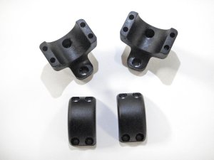 DNZ Game Reaper 2 BW1TM2 Scope Rings 1" Medium Black 6061T6 Aluminum