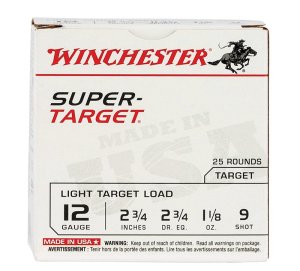 Winchester Ammo TRGT129@ USA SupTrgt 12Ga 2.75" 1-1/8oz #9 Shot