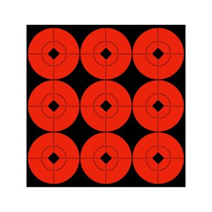 Birchwood Casey BC-33902 Target Spots 2 in Black Orange 90 Pack