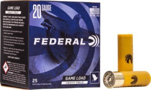 Federal H20275 Game Load 20GA 2.75" 1oz #7.5 250rd Case