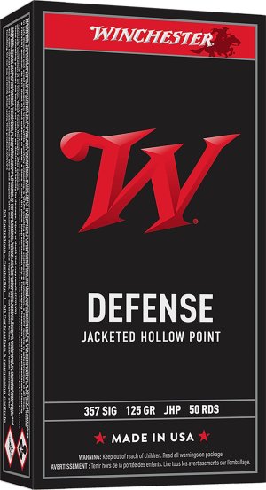 Winchester Ammo USA357SJHP USA Defense 357 Sig 125 gr Jacketed Hollow Point (JHP) 50 Per Box/ 10 Cs