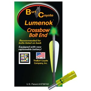 Lumenok GTF3G Crossbow Nocks Green Flat Gold Tip 3pk Lighted .300" ID