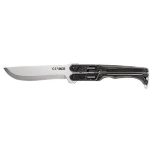 Gerber Doubledown Machete 6.75 In Butterfly Open Quad Lock Black 30-001536