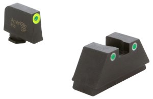 AmeriGlo GL333 Optic Sight Set Glock XL Tall Green Tritium LumiGreen