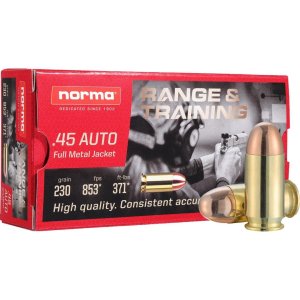 Norma Ammunition Range and Training .45 Auto 230gr FMJ 50ct