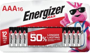 Energizer E92LP16F3 AAA Max 1.5V Alkaline Batteries, 16-Pack