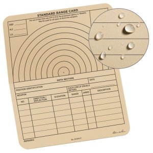 Rite in the Rain 6 X 5 Combat Range Card All-Weather Paper