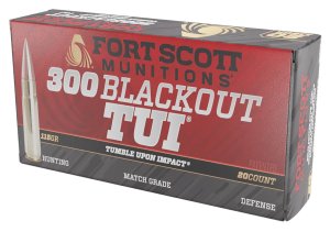 Fort Scott Munitions 300115SCV 300 Blackout 115gr Solid Copper Ammo 20 Rds