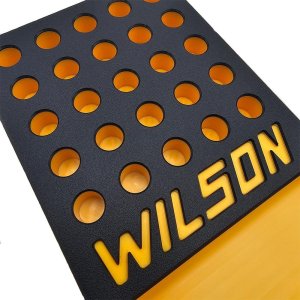 L.E. Wilson W25-PBY38 Reloading Tray 25-Hole Black/Yellow .380/.440/.473