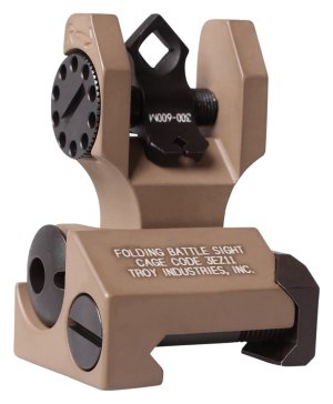 Troy Ind SSIGDOARFFT00 Rear Folding BattleSight Dioptic FDE AR-15 Sight