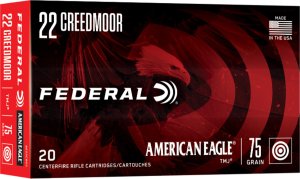 Federal American Eagle 22 Creedmoor 75 Grain Total Metal Jacket 20 Round