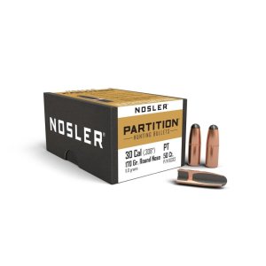 Nosler Partition Bullets .30 Cal 170 Gr RN 50 Count