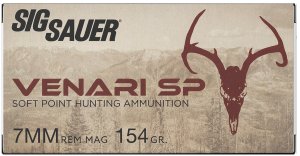 Sig Sauer V7MMSP15420 Venari 7mmRemMag 154gr Soft Point 20 Rounds