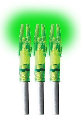 Lumenok GT3G Lighted Nocks Green 3-Pack for Gold Tip Arrows