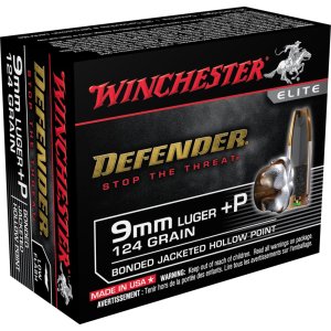 Winchester Ammo S9MMPDB PDX Defense 9mm Luger +P 124 gr Bonded Jacket Hollow Point 20 Per Box/ 10 Cs