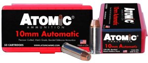 Atomic Ammunition 00432 10mm Auto 180gr Bonded Match HP 50 Rounds