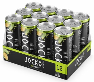 Jocko Fuel 29006 Lemon Lime Energy Drinks 12oz 12Pack