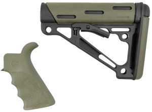 Hogue AR-15/M-16 OverMolded OD Green Grip and Buttstock Kit 15256