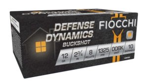 Fiocchi Ammunition DEF DYNAMICS 12GA 2.75IN 8OZ 00BK 10/BX - Model 12BK008