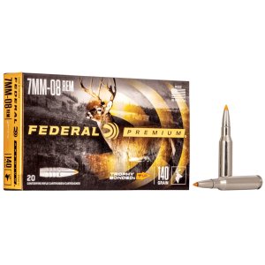 Federal P708TT2 Premium 7mm-08 Rem 140 gr Trophy Bonded Tip 20 Bx/ 10 Cs