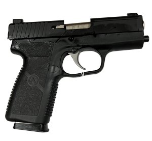 Kahr Arms P9 Compact 9mm Pistol, 3.5-inch Barrel, Black Stainless Steel, 7+1 Capacity, Tritium Night Sights, Textured Polymer Grip, 3 Magazines Included