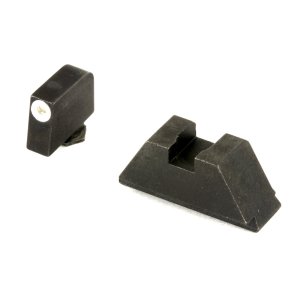 AmeriGlo Sight Fits All Glocks Grn Triti Whte Outline Front Blk Rear