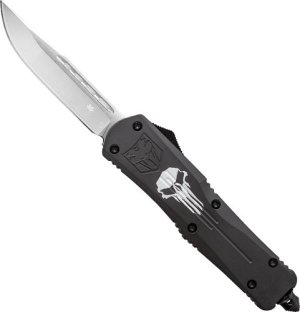 CobraTec FS3 OTF Black Punisher 3.5" D2 Steel LBPUNFS3DNS